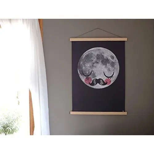 Magnetic Poster Hanger Wall Hanging Frame Light Oak Ash Handmade