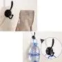 Hooks for Hanging Coats Wall Hooks Single Hook Decorative Wall Mounted Hooks Coat Hat Bag Towel Hooks Bathroom Living Room Bedroom Door Wall Hangers Free Punching 3 Packs (Black) New European Trend