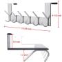 Dseap Over The Door Hook Hanger, Over The Door Towel Rack, for Coat Clothes Hat Towel Bathroom, Brushed Nickel