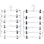 LOVIVER 2/Set Skirt Hangers 6 Tier Pants Hanger with Adjustable Clips Durable Metal Pant Hangers Space Saving for Pants Skirts Clothes and More -Black & Blue LOVIVER 2/Set Skirt Hangers 6 Tier Pants Hanger with Adjustable Clips Durable Metal Pant Hangers Space Saving for Pants Skirts Clothes and More -Black & Blue