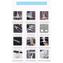TYXQ Multi-Function Collapsible Plastic Clothes Hangers, Detachable 360°Rotating Hook with Clips Magic Folding Pants Hangers