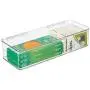 mDesign Wide Plastic Stackable Home, Office Supplies Storage Organizer Boxes with Attached Hinged Lid - Holder Bin for Note Pads, Gel Pens, Staples, Dry Erase Markers, Tape - 3" High, 8 Pack - Clear mDesign Wide Plastic Stackable Home, Office Supplies Storage Organizer Boxes with Attached Hinged Lid - Holder Bin for Note Pads, Gel Pens, Staples, Dry Erase Markers, Tape - 3" High, 8 Pack - Clear