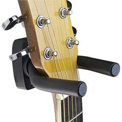 Yevison 1 Pcs Guitar Wall Hook Guitar Display Bracket Bass Wall Hanger Holder Suit for All Guitars, Bass,Violin, Ukulele and Fiddle Black Practical and Useful