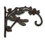 Cast Iron Rustic Brown Dragonfly Plant Hanger Hook, Bracket Style Hanging Plant Hook Cast Iron Rustic Brown Dragonfly Plant Hanger Hook, Bracket Style Hanging Plant Hook