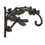 Cast Iron Rustic Brown Dragonfly Plant Hanger Hook, Bracket Style Hanging Plant Hook Cast Iron Rustic Brown Dragonfly Plant Hanger Hook, Bracket Style Hanging Plant Hook
