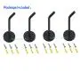 NELXULAS Classic Black Stainless Steel Heavy Duty Coat Hook, Durable Robe Hanger Wall Mount Hook, Perfect Touch Your Bathroom, Bedroom, Closets, Wardrobe, Kitchen (8", 4 PCS)