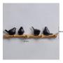 FABAX Coat Hook Wall Mounted Coat Rack Birds On Tree Branch Hanger for Coats Hats Keys Towels Clothes Storage Hanger Resin Coat Hook Coat Rack (Color : Yellow, Size : 4 Hook)