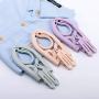 TOPBATHY 10pcs Folding Clothes Hangers Portable Travel Hangers Multifunctional Plastic Hangers with Clips for Children Student Adult