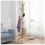 Aviat Coat Rack Free Standing Wooden Holder,Multifunctional&Super Easy Assembly&Sturdy,Hallway/Entryway Coat Hanger Stand Floor Storage Shelf for Clothes,Suits,Shoes,Bag Scarf [Ship from USA] (Khaki)