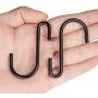 Lemonfilter 32 Pack Heavy Duty S Hooks S Shaped Hooks Hanging Hangers Hooks for Kitchen Bedroom and Office Black