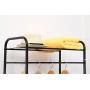 HOME BI Clothing Garment Rack, Clothes Stand Rack Organizer Storage with Hanging Rod and 2-Tier Metal Storage Shelf, 24”W x 15”D x 65”H, Black