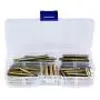80pcs Hanger Bolts M5 Dowel Screw Iron Double Ended Screws Zinc Plating Self Tapping Threaded Rods Bars Studs Woodworking