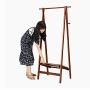 WZP Household Coat Rack Solid Wood Floor Bedroom Folding Rack Creative Living Room Simple Foyer Hanger Clothes Rack Home