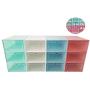 Laitemo Shoe Box,Clear Stackable Storage Shoe Boxes Organizer,4 Colors 12 Pack