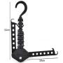 5pcs Random Color Dual Hanger Clothes Folding Hanger Rack Coat Organizer Hanger Foldable Closet