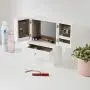 GHC Women Jewelry Boxes Wooden Jewelry Organizer Storage for Necklaces Earrings Rings with 2 Drawers,Magnetic Double Doors with Mirror and Multi-Functional Storage (White) GHC Women Jewelry Boxes Wooden Jewelry Organizer Storage for Necklaces Earrings Rings with 2 Drawers,Magnetic Double Doors with Mirror and Multi-Functional Storage (White)