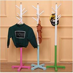 Wooden Children Clothes Hanger with 5 Hooks Pencil Shape Coat Rack Floor Standing Clothes Rack Folding Shelf for Kids 133cm Random Color