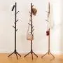 TLTLYMJ Coat Rack, Solid Wood Bedroom Hangers, Home Floor, Simple Office Clothes Rack (Color : Wood Color)