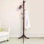 Vlush Free Standing Coat Rack, 8 Hooks Wooden Coat Hat Tree Coat Hanger Holder Enterway Hall Tree with Solid Rubber Wood Base for Coat, Hat, Clothes, Scarves, Handbags, Umbrella-Coffee Vlush Free Standing Coat Rack, 8 Hooks Wooden Coat Hat Tree Coat Hanger Holder Enterway Hall Tree with Solid Rubber Wood Base for Coat, Hat, Clothes, Scarves, Handbags, Umbrella-Coffee