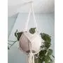 BERRY* macrame plant hanger, macrame hanger, large macrame plant hanger, macadamia knot detail, berry knot