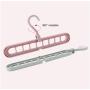 10pcs Random Color Creative 3D Space Saving Hanger Magic Clothes Hanger with Hook Closet Organizer Decoration