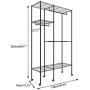 Evokem Wire Shelving Garment Rack Closet Hanger Storage Organizer Clothes Wardrobe with Wheels