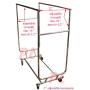 Proline Amazon Double Parrallel Bar Adjustable Clothes Rack Hanger Retail w/Swivel Wheels