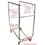 Proline Amazon Double Parrallel Bar Adjustable Clothes Rack Hanger Retail w/Swivel Wheels