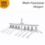 Gemazon Collection Magic Multi Folding Clothes Hangers - Non Slip Plastic Drying Rack, Space Saving with 360 Degree Swivel Hook 