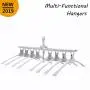 Gemazon Collection Magic Multi Folding Clothes Hangers - Non Slip Plastic Drying Rack, Space Saving with 360 Degree Swivel Hook 