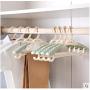 10pcs Random Color Adult Scalable Hangers Wide Shoulder Antiskid Plastic Multi-Function Clothes Hanger Decoration