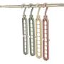 Inluever Clothes Hanger, Multi-Function Plastic Clothes Hangers, Folding Coat Hanger, Nine-Hole Hanger, 4 Packs