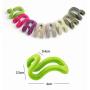20pcs Mini Flocking Hooks for Clothes Hanger Closet Organizer Travel Clothes Hanging Organizer Coat Hooks Space Saving Random Color