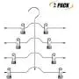 2 Pack Space-Saving Closet Organizers, Four-Layer Creative Clothes Hanger, Adjustable Traceless Pants Clip, Multi-Functional Stainless Steel Hanger with PVC Protector for Men Women Kids,2 Pack