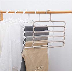 5 Layers Hangers Multifunctional Clothes Hangers Pants Storage Hangers Cloth Rack Multilayer Storage Cloth Hanger 5pcs Random Color