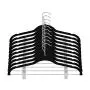 OIKA Clothes Hangers with Clips Premium Velvet for Pant or Non Slip Skirt Hanger-360 Degree Swivel Hook-20 Pack (Black)