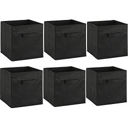 Maogear 6pcs Non-Woven Fabrics Storage Boxes Black