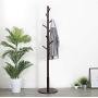 GGYDD Wooden Free Standing Coat Rack, Entryway Hall Tree Coat Hanger with Solid Round Base for Hat,Clothes,Purse,Scarves,Umbrella-Brown 40x170cm(16x67inch)