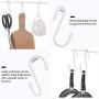 36 Pieces S Shaped Hooks Hanging Heavy Duty S Hooks Hanger for Kitchen, Bathroom, Bedroom, Office, Pan, Coat, Bag, Plants (White,2.4 Inch)