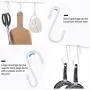 36 Pieces S Shaped Hooks Hanging Heavy Duty S Hooks Hanger for Kitchen, Bathroom, Bedroom, Office, Pan, Coat, Bag, Plants (White,2.4 Inch)