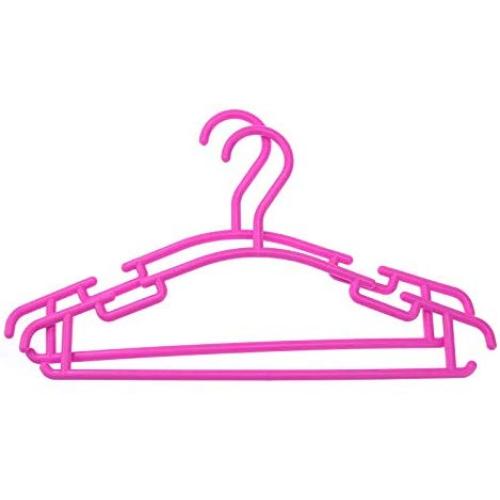 YZFGY 10Pcs Set Portable Children Clothes Hanger Toddler Baby Clothes Coat Plastic Hangers Hook Household for Kids Clothing Organizer Clothes Hanger (Color : Pink)