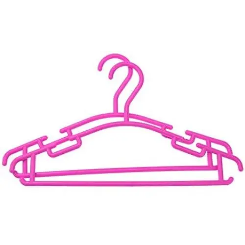 YZFGY 10Pcs Set Portable Children Clothes Hanger Toddler Baby Clothes Coat Plastic Hangers Hook Household for Kids Clothing Organizer Clothes Hanger (Color : Pink)