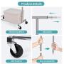 Bextsware Expandable Double Rod Clothing Garment Racks On Wheels, Heavy Duty Hanging Clothes Organizer Stand Adjustable Rolling Rack, Chrome