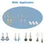 Earring Hooks,100 PCS/50 Pairs Sterling Silver Earring Hooks, Hypoallergenic Earring Hooks with Clear Silicone Earring Backs Stoppers for DIY Jewelry Making Earring Hooks,100 PCS/50 Pairs Sterling Silver Earring Hooks, Hypoallergenic Earring Hooks with Clear Silicone Earring Backs Stoppers for DIY Jewelry Making