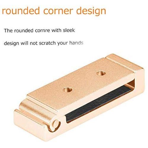 M-TOP Headphone Holder Wall Mounted Coat Hanging Hooks Aluminum Alloy Foldable Towel Hanger Waterproof Retractable Hanger Holder Clothes Hanger for Bathroom Kitchen Garage Home,Gold,4packs