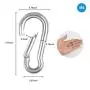 10 PCS Stainless Steel Carabiner Clip Spring-Snap Hook - Lotsun M4 1.57 Inch Heavy Duty Carabiner Clips for Keys Swing Set Camping Fishing Hiking Traveling