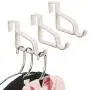 mDesign Modern Over Door Valet Hook - Multi Hanging Storage Organizer, Hook - for Coats, Hoodies, Hats, Scarves, Purses, Bath Towels & Robes - 3 Pack - Cream/Beige mDesign Modern Over Door Valet Hook - Multi Hanging Storage Organizer, Hook - for Coats, Hoodies, Hats, Scarves, Purses, Bath Towels & Robes - 3 Pack - Cream/Beige
