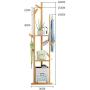 Tree Rack with 3 Shelves Coat Racks Free Standing with 9 Hooks for Hall Bedroom Hallway Corner Compact Clothes Hanger, Easy to Assemble 168CM Tree Rack with 3 Shelves Coat Racks Free Standing with 9 Hooks for Hall Bedroom Hallway Corner Compact Clothes Hanger, Easy to Assemble 168CM