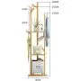 Tree Rack with 3 Shelves Coat Racks Free Standing with 9 Hooks for Hall Bedroom Hallway Corner Compact Clothes Hanger, Easy to Assemble 168CM