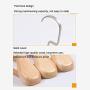 QHQH Pack of 4 Wooden Coat Clothes Hangers, Wide Shoulder Hangers Space Saving 360° Rotating Hook Suit Hangers Ideal for Suits Coats Jackets Pants Dresses (23cm39cm/25cm44.5cm)